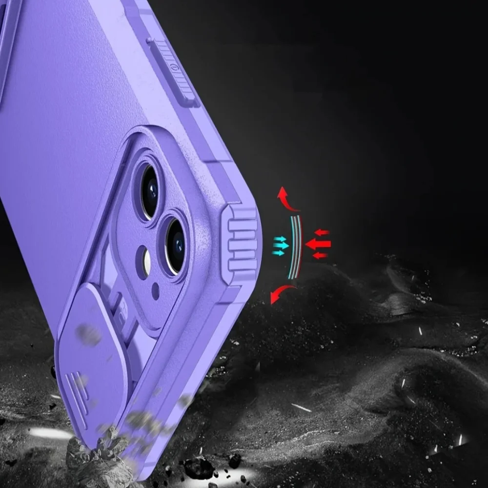 Slide lens protection cover iPhone 12 case